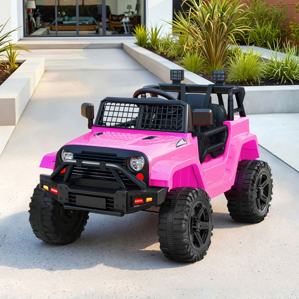 Jeep-Style Kids Electric Ride-On Car (Pink)