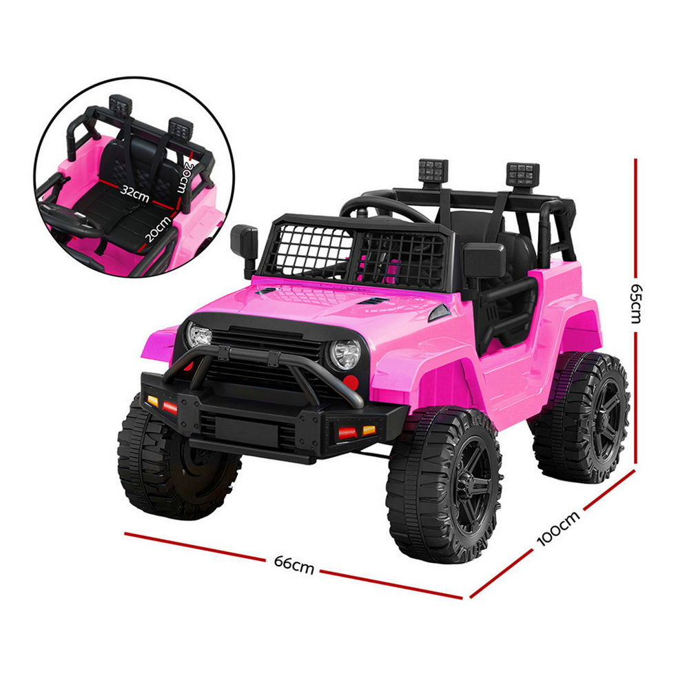Jeep-Style Kids Electric Ride-On Car (Pink)