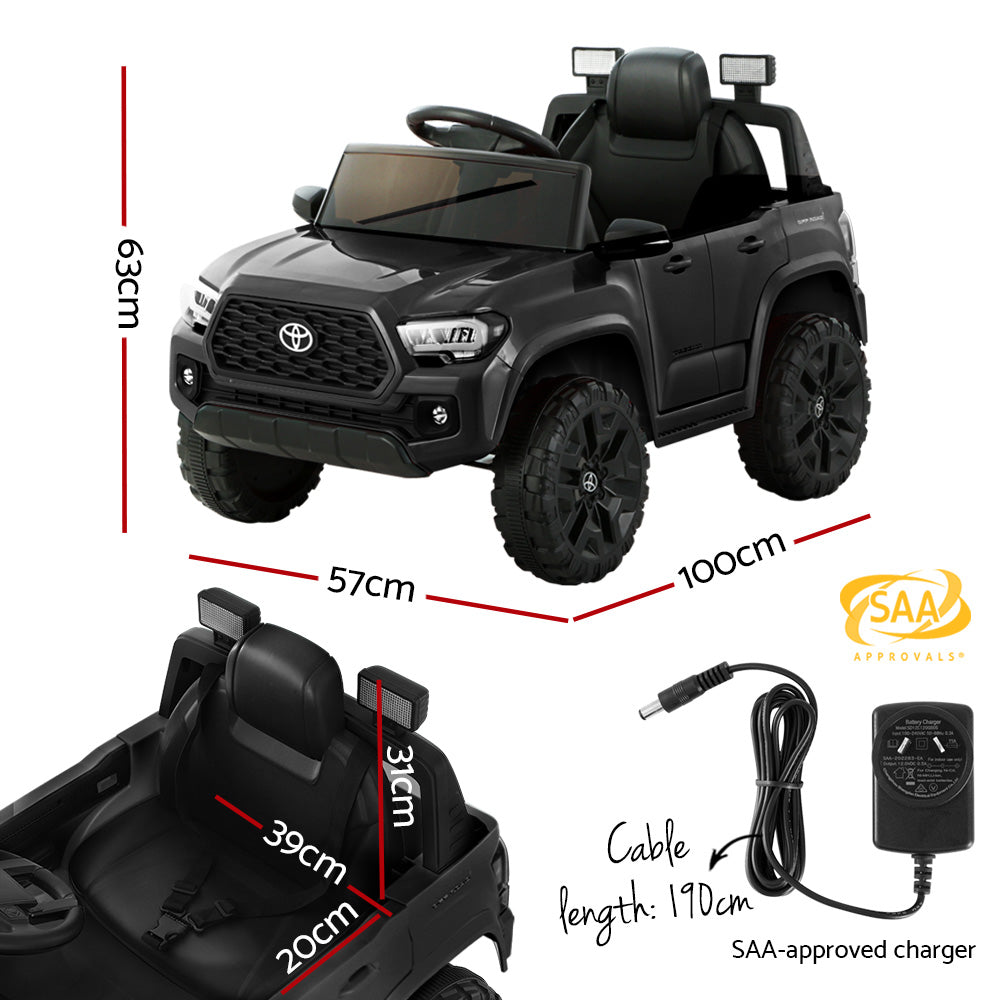 Toyota Tacoma Licensed Kids Electric Ride-On Car (Black)