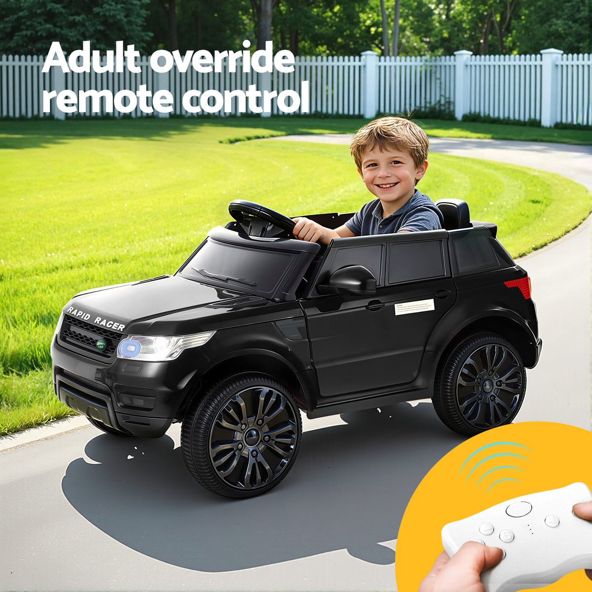 SUV-Style Kids Electric Ride-On Car (Black)
