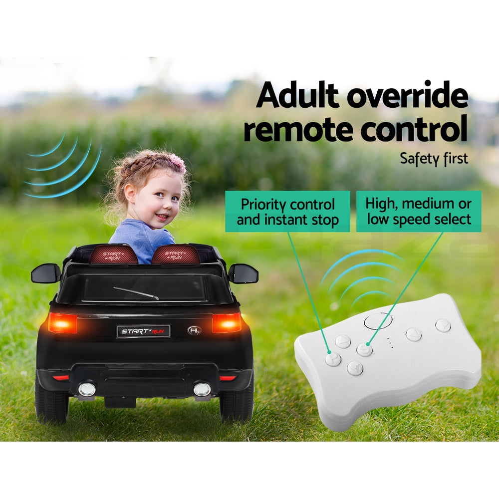 Black Kids Ride On Car Electric Cars Toys Remote Control Childrens 12V Motor