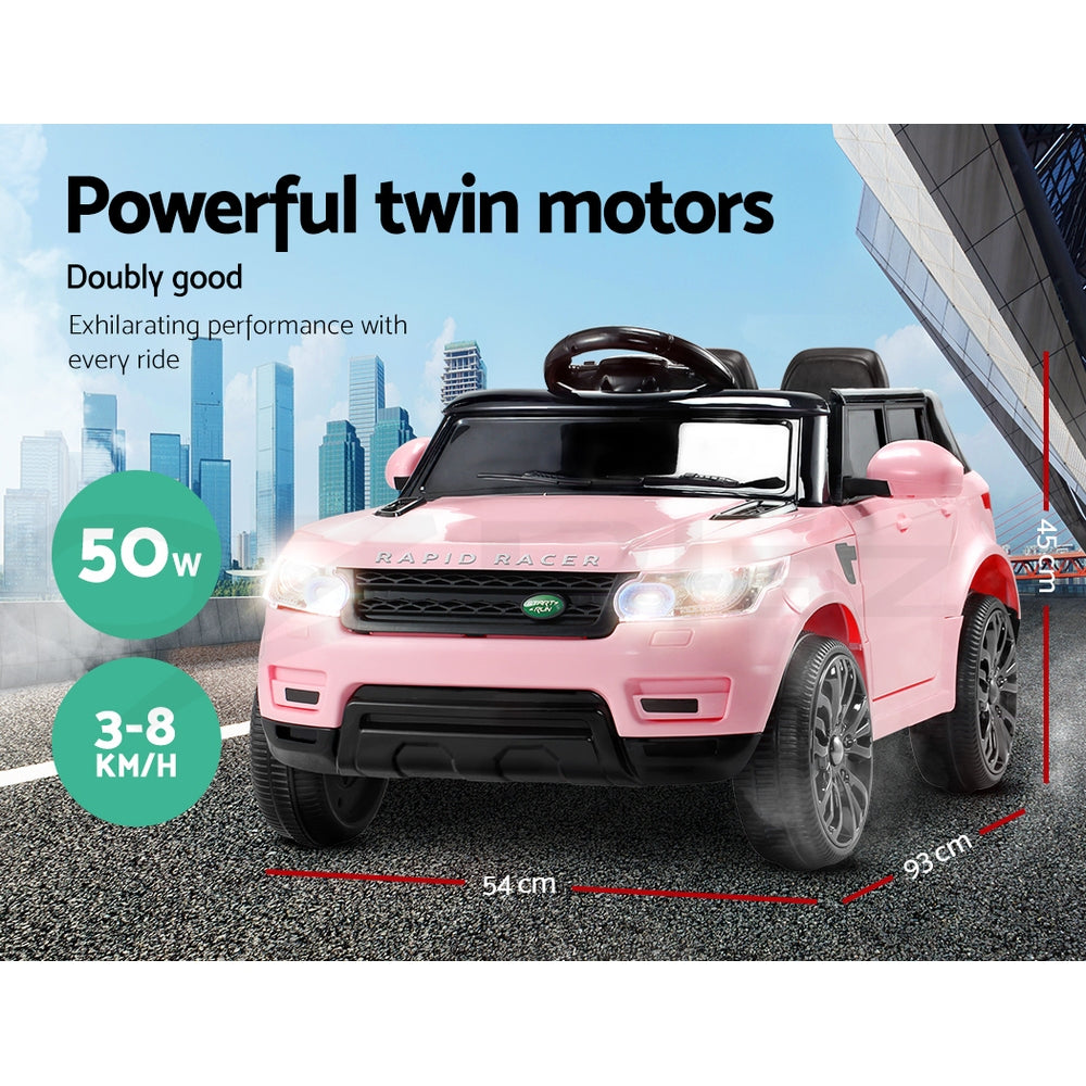 Pink Kids Ride On Car Electric Cars Toys Remote Control Childrens 12V Motor