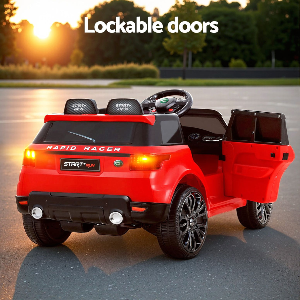 Range Rover-Inspired Kids Electric Ride-On Car (Red)