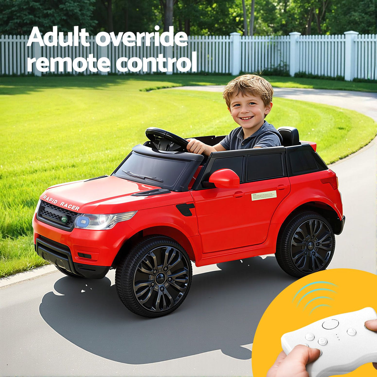Range Rover-Inspired Kids Electric Ride-On Car (Red)