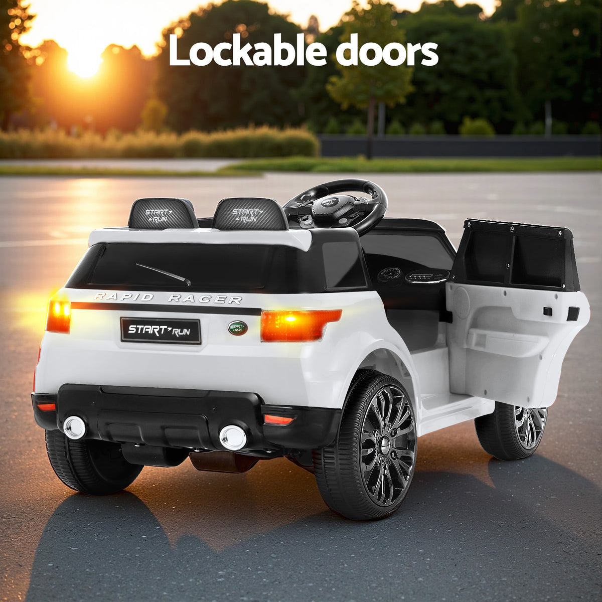 Range Rover-Inspired Kids Electric Ride-On Car (White)