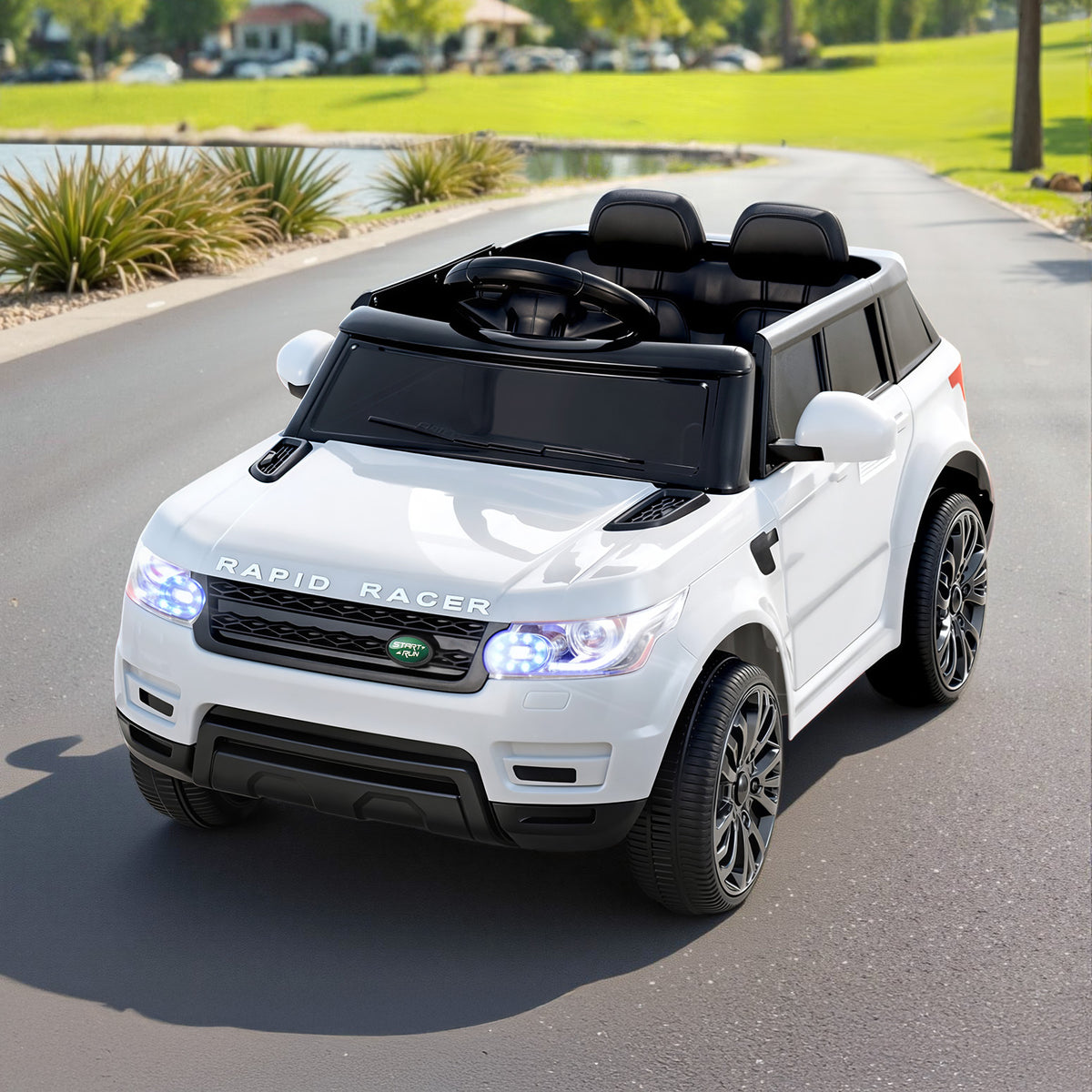 Range Rover-Inspired Kids Electric Ride-On Car (White)