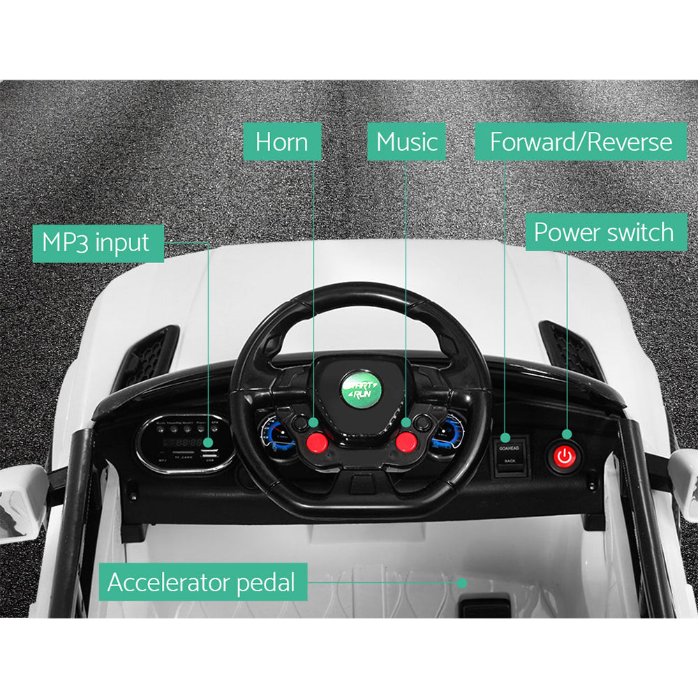 White  Kids Ride On Car Electric Cars Toys Remote Control Childrens 12V Motor