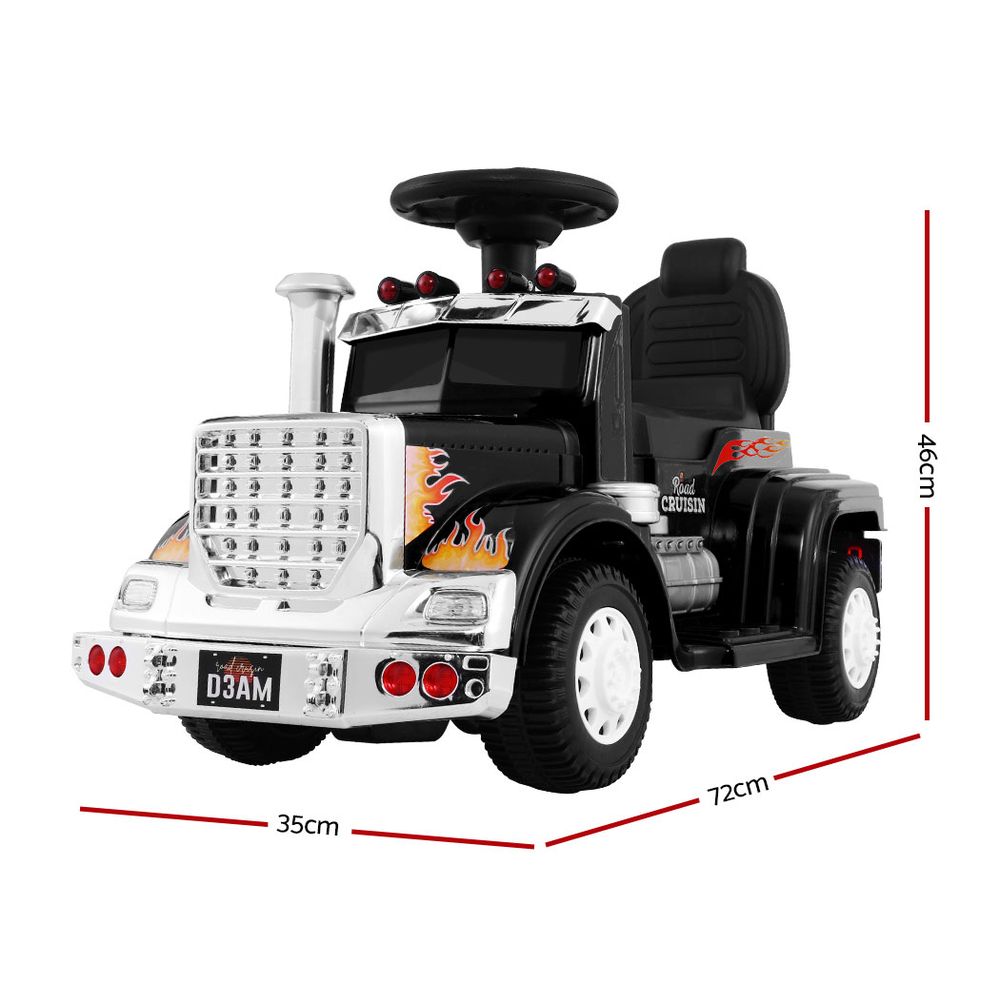 Kids Electric Ride-On Truck-Style Motorbike (Black)