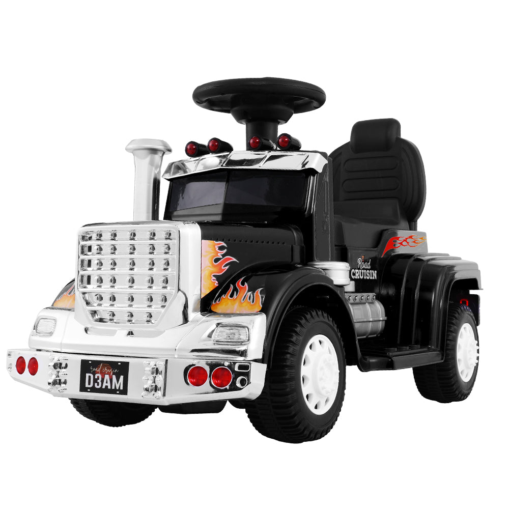 Kids Electric Ride-On Truck-Style Motorbike (Black)