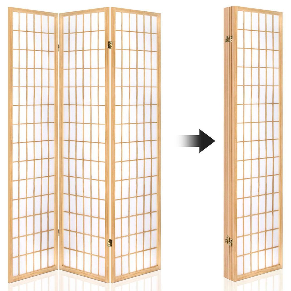 6 Panel Room Divider Screen, 261 x 179cm (Natural)
