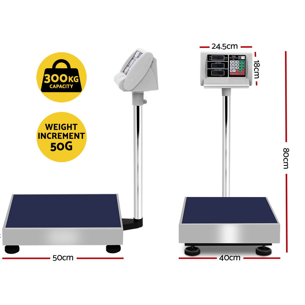 300kg Digital Platform Scale with LCD Counting Display