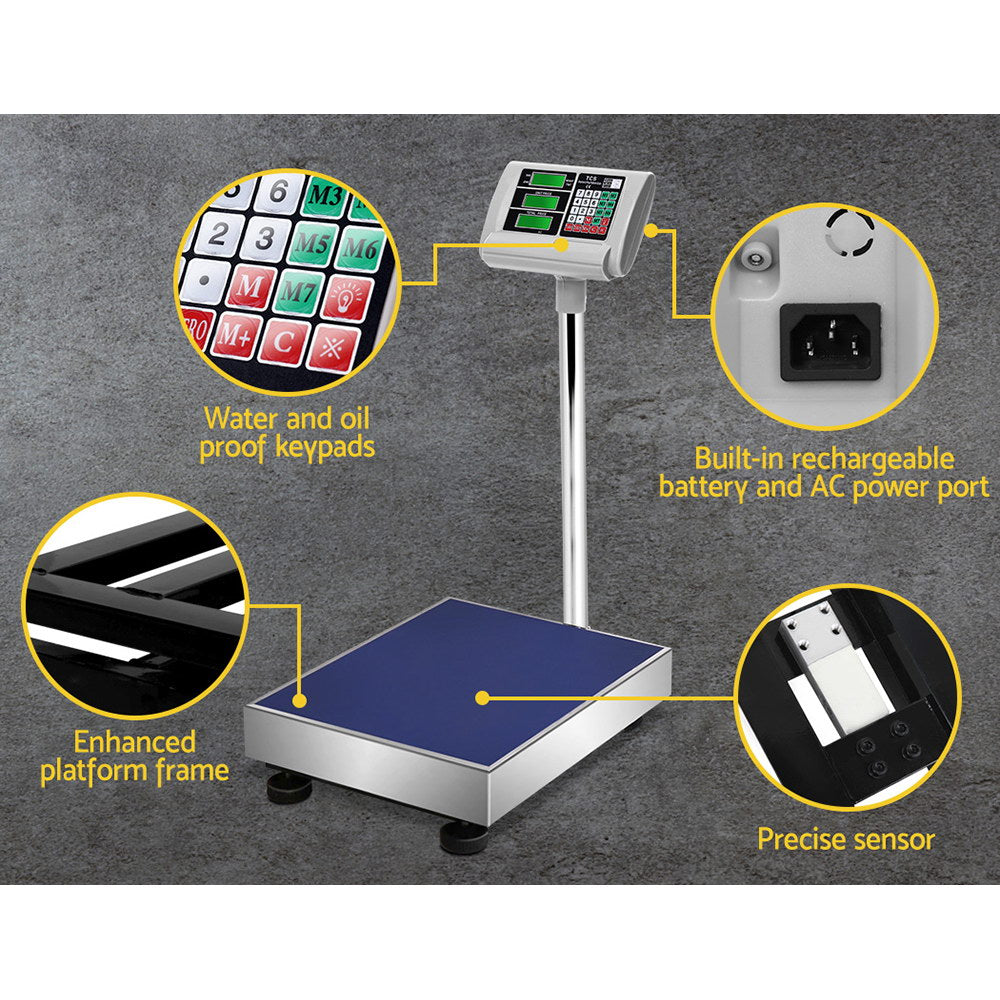 300kg Digital Platform Scale with LCD Counting Display