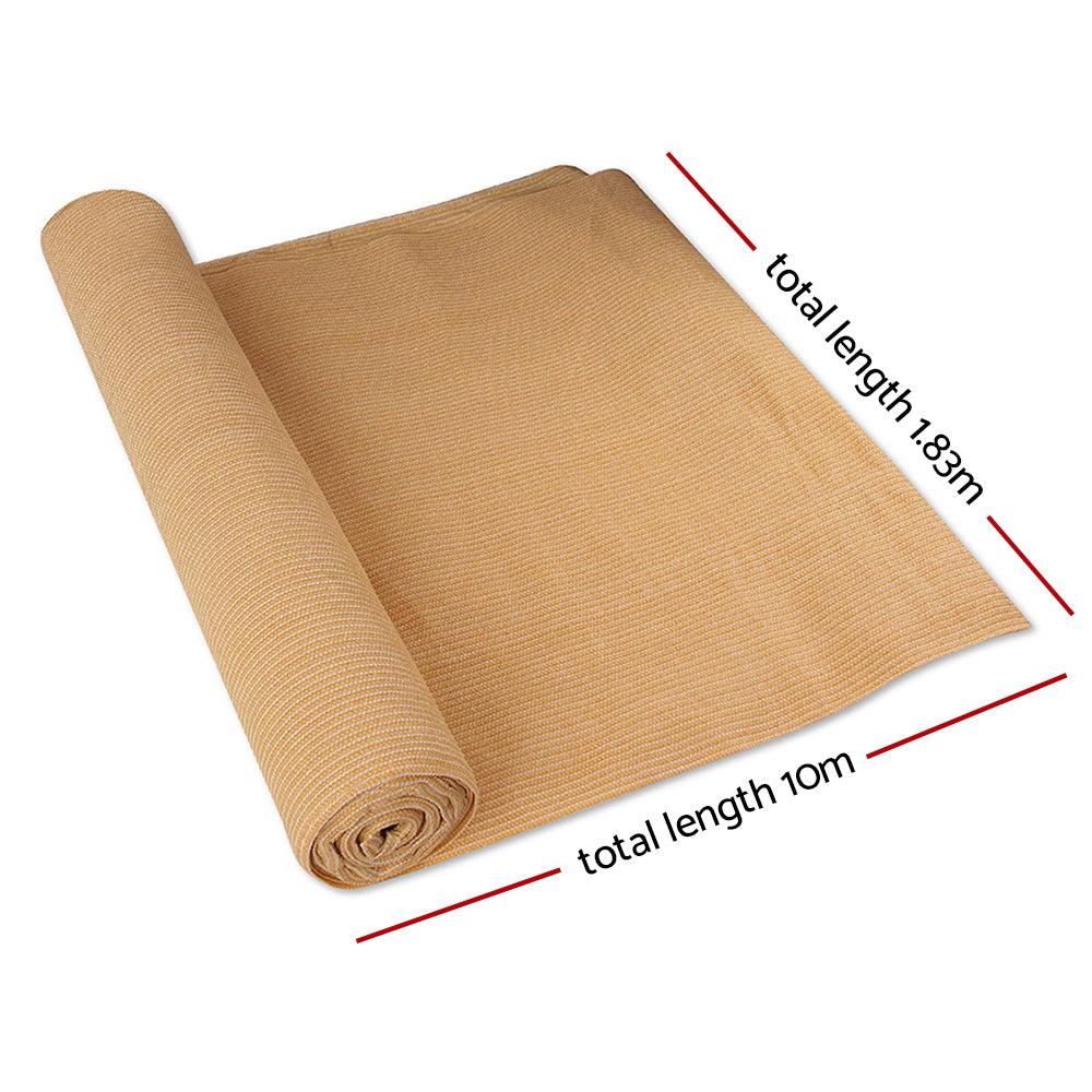 50% Shade Cloth Sail, 1.83 x 10m (Beige)