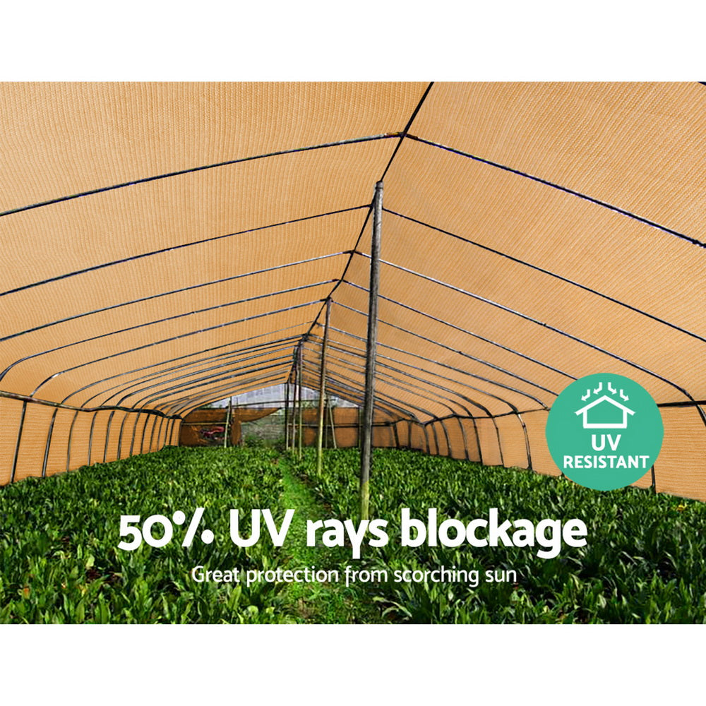 50% Shade Cloth Sail, 1.83 x 10m (Beige)