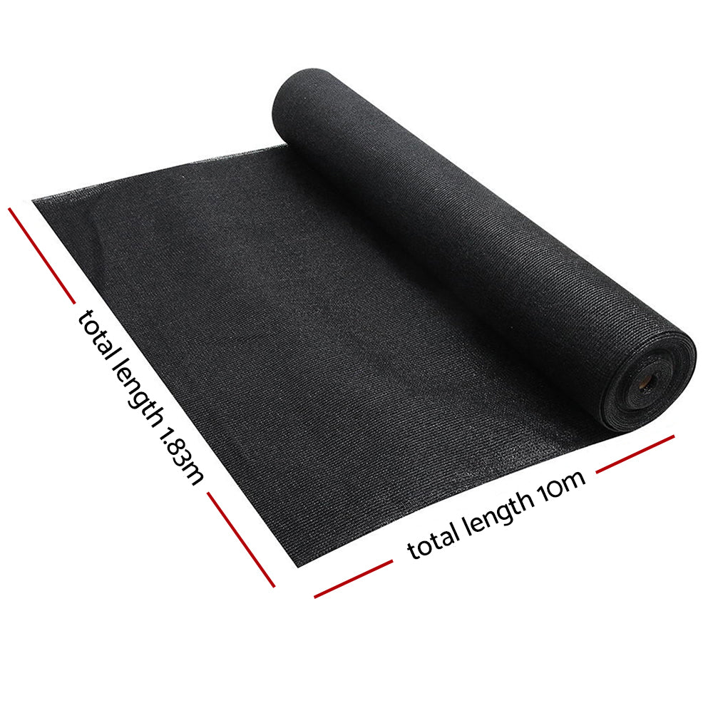 90% Shade Cloth Sail, 1.83 x 10m (Black)