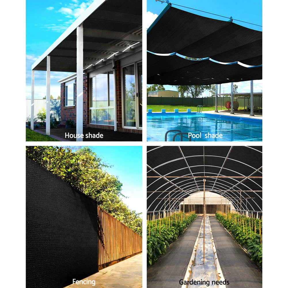 90% Shade Cloth Sail, 1.83 x 10m (Black)