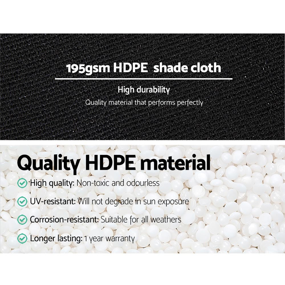 90% Shade Cloth Sail, 1.83 x 10m (Black)