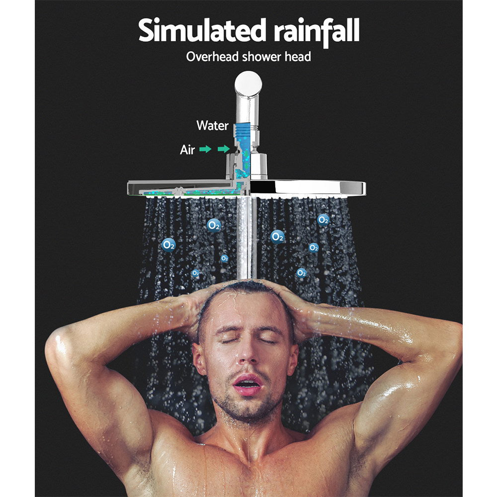 9" Round Handheld Rain Shower Head Set (Chrome)