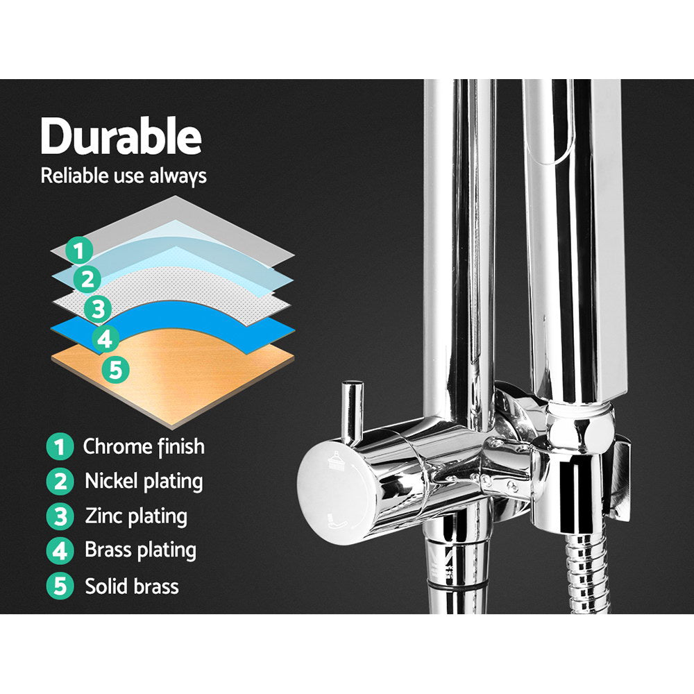9" Round Handheld Rain Shower Head Set (Chrome)