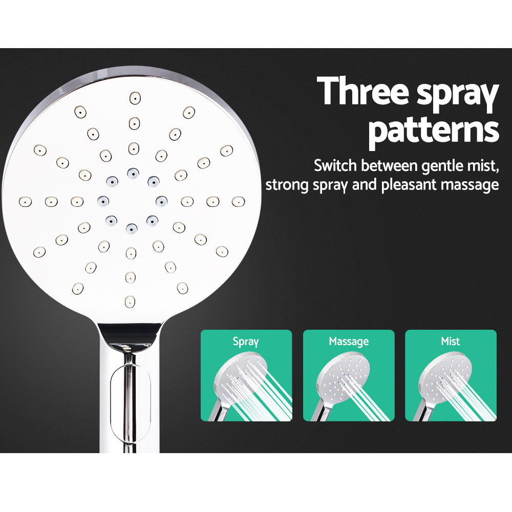 9" Round Handheld Rain Shower Head Set (Chrome)