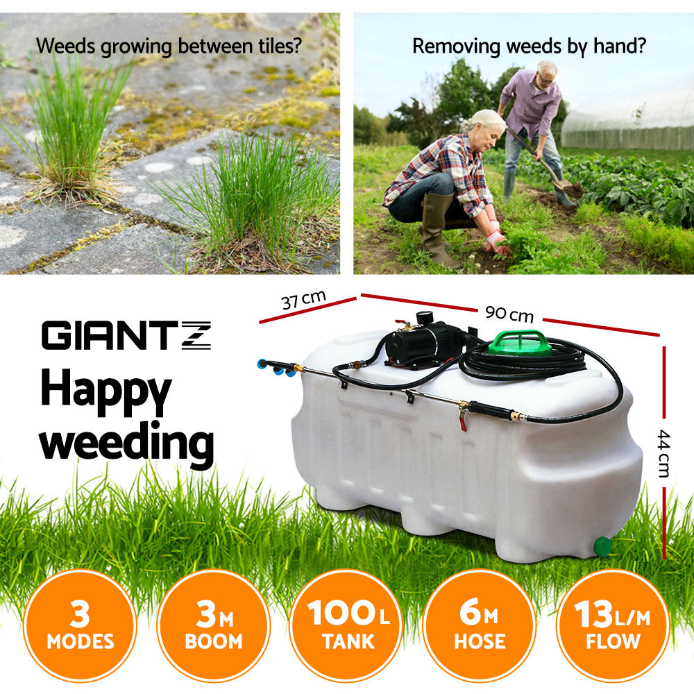 100L Weed Sprayer with 3m Boom