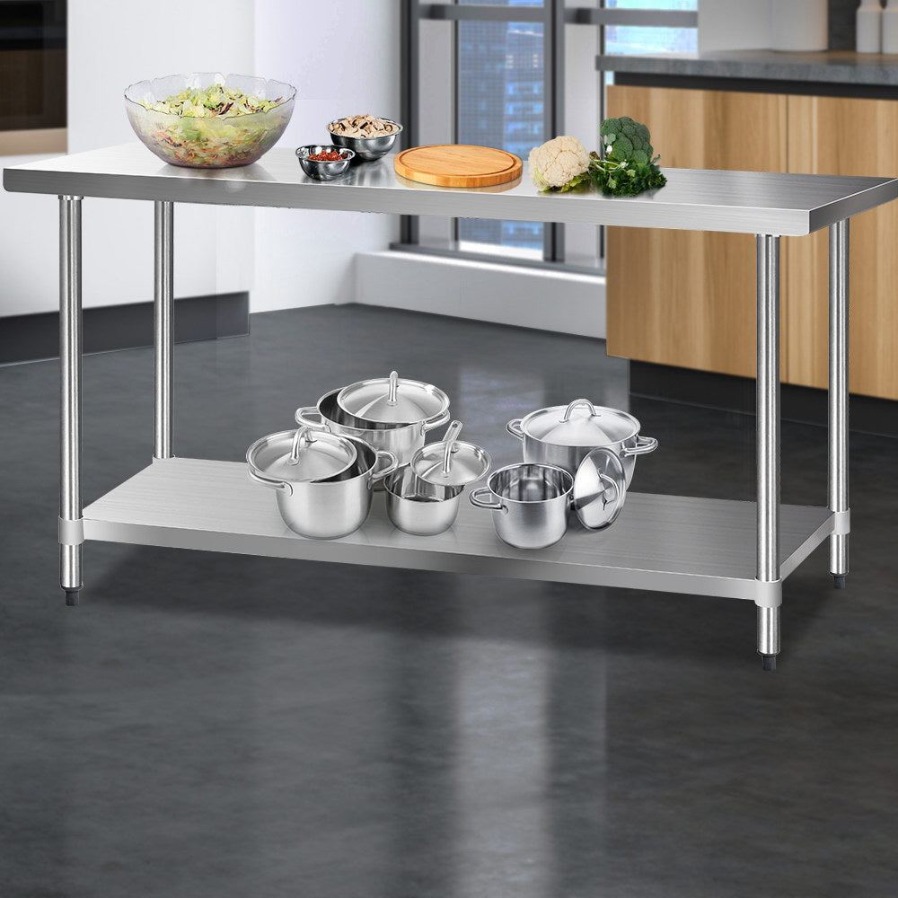 1829 x 610mm Stainless Steel Kitchen Bench