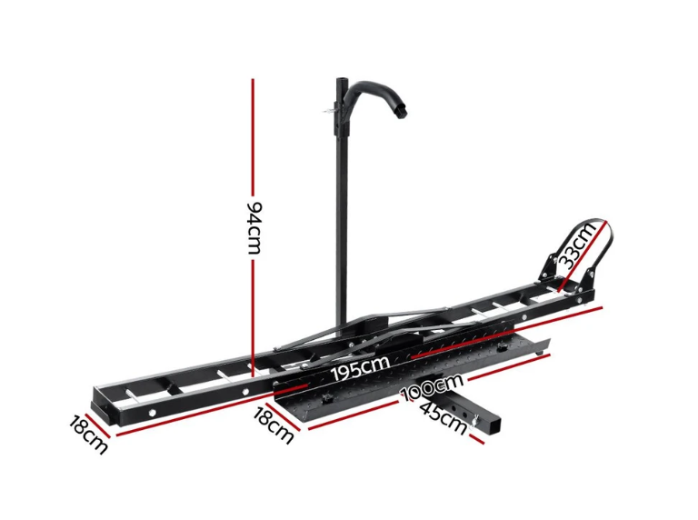 Motorcycle Motorbike Carrier Rack Ramp 2"Towbar Adjustable Height Black,Giantz Motorcycle Motorbike Carrier Rack Ramp 2"Towbar Adjustable Height Black
