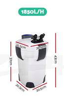 1850lph canister filter New with media and uv light