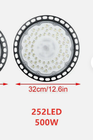 High Low Bay LED Lights 500W UFO Industrial Workshop Warehouse Factory Lamp