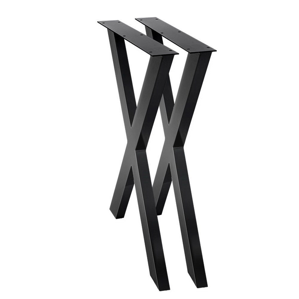 X-Shaped Metal Table Legs, 71 x 60cm (Set of 2)