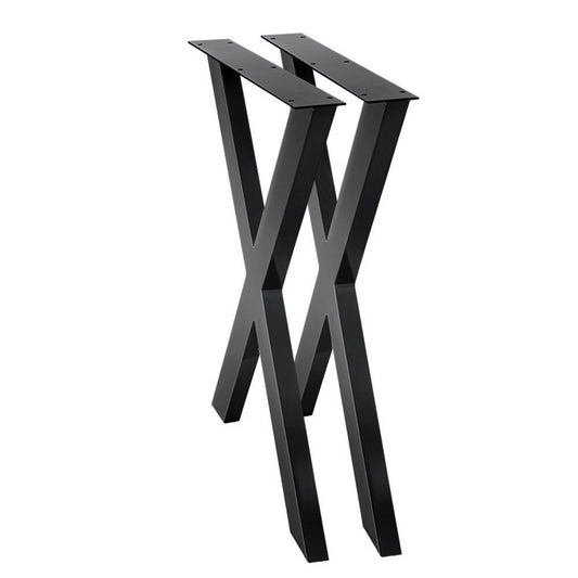 X-Shaped Metal Table Legs, 71 x 60cm (Set of 2)