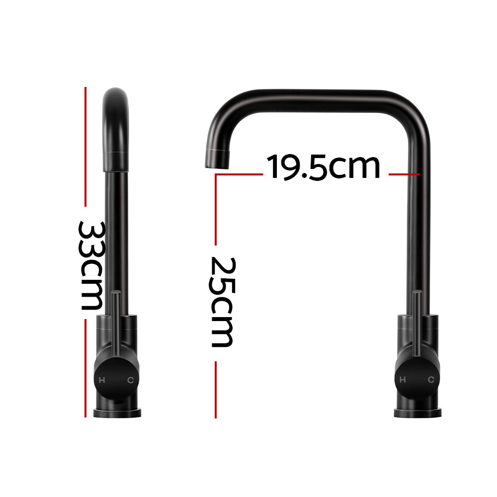 Rectangle Kitchen Mixer Tap (Black)