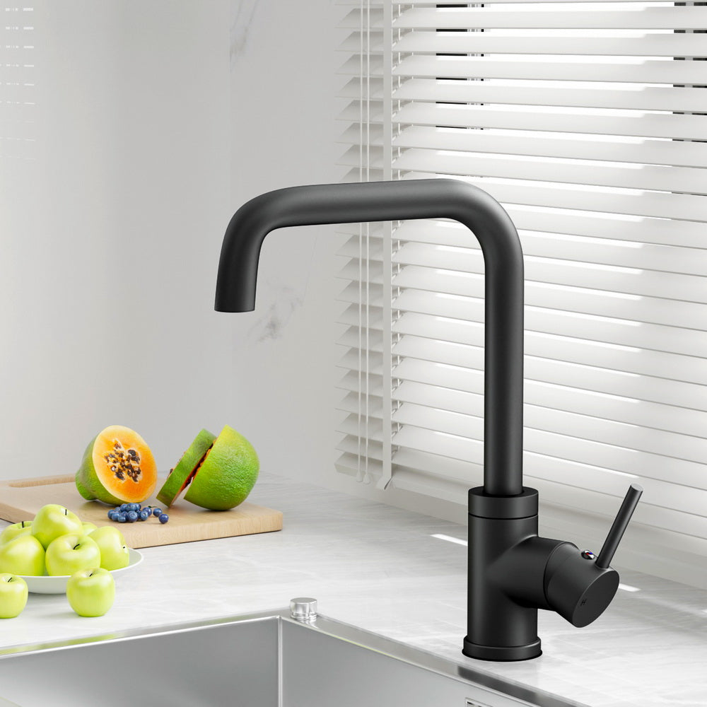 Rectangle Kitchen Mixer Tap (Black)