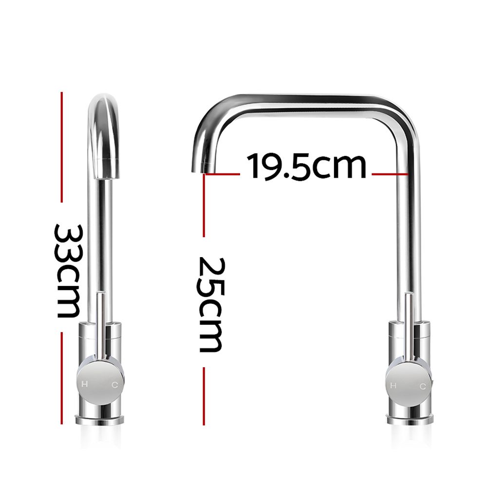 Rectangle Kitchen Mixer Tap (Chrome)
