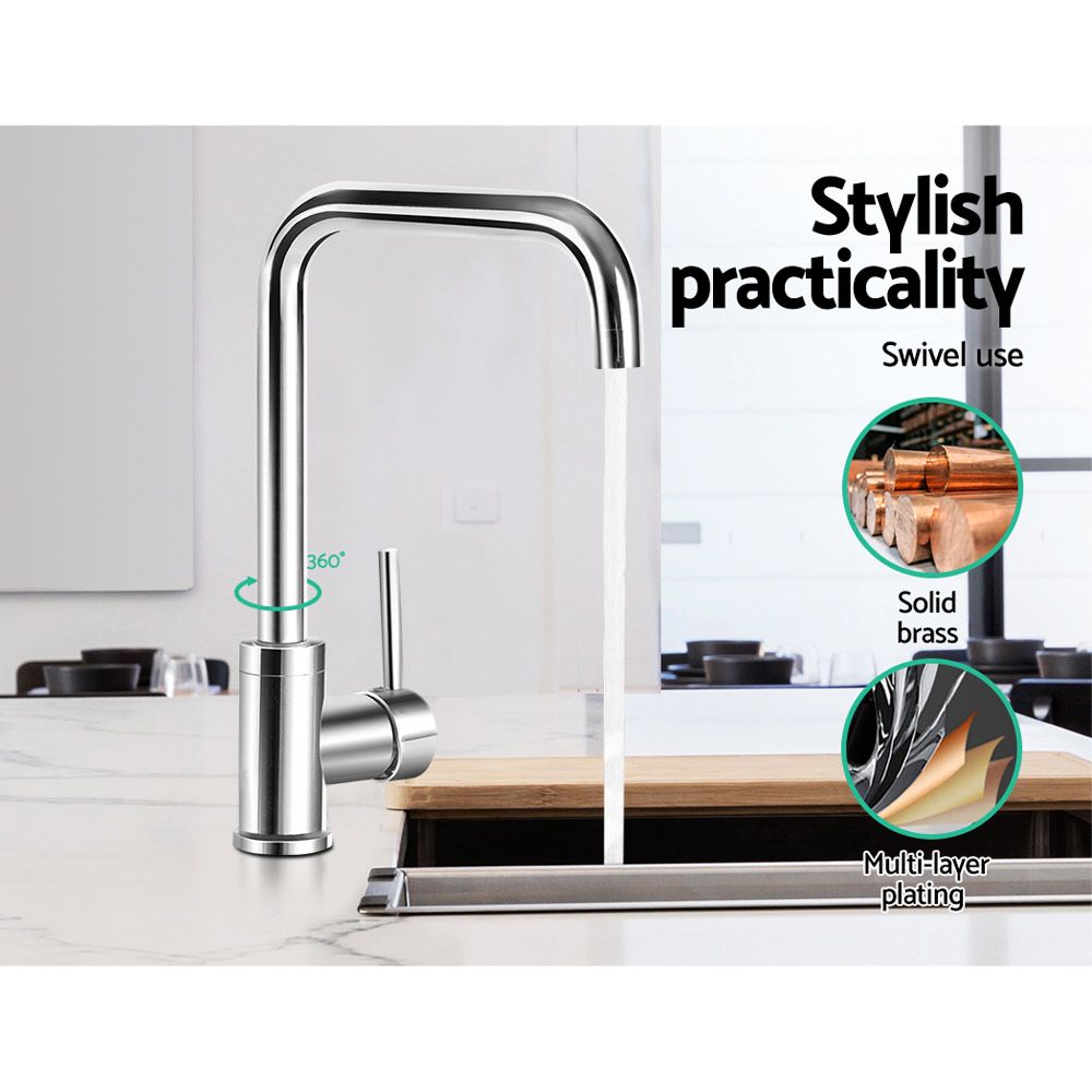 Rectangle Kitchen Mixer Tap (Chrome)
