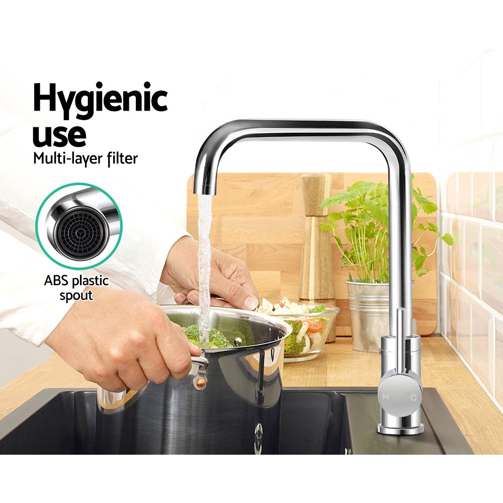 Rectangle Kitchen Mixer Tap (Chrome)