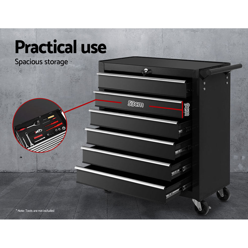 6 Drawer Rolling Tool Cabinet Trolley