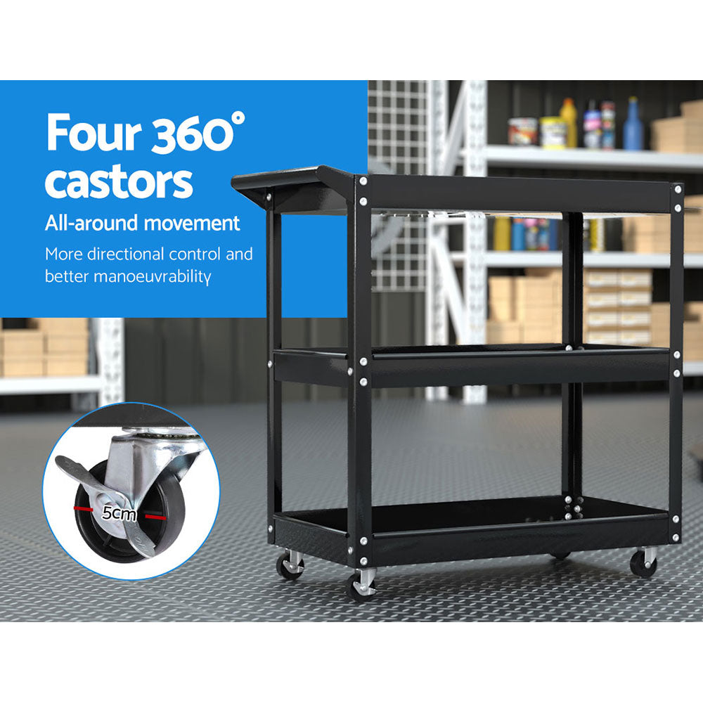 3-Tier Tool Cart Trolley Storage Organiser