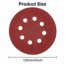 150pcs 125mm 5" Sanding Discs 60 80 100 120 240 Mixed Grit Orbital Sander Pads