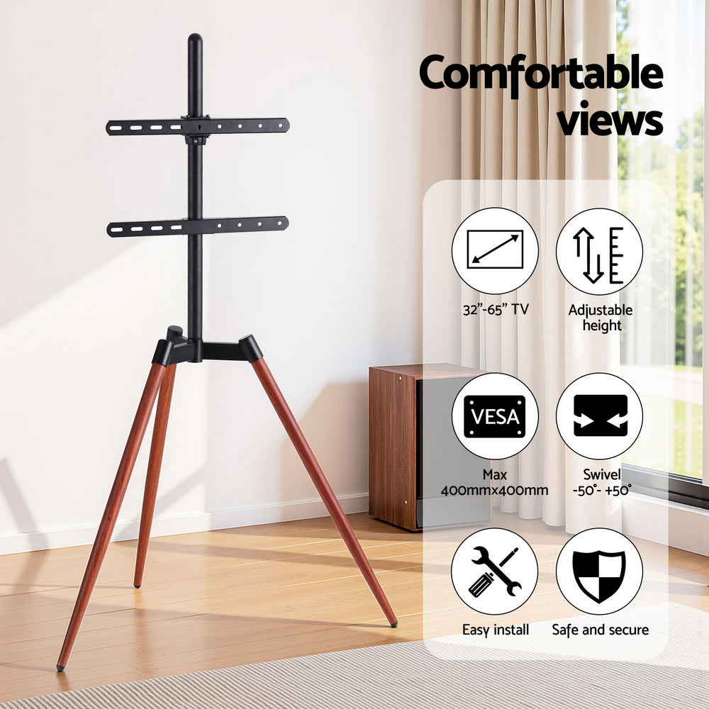 Tripod TV Stand for 32-65" TVs, Height Adjustable