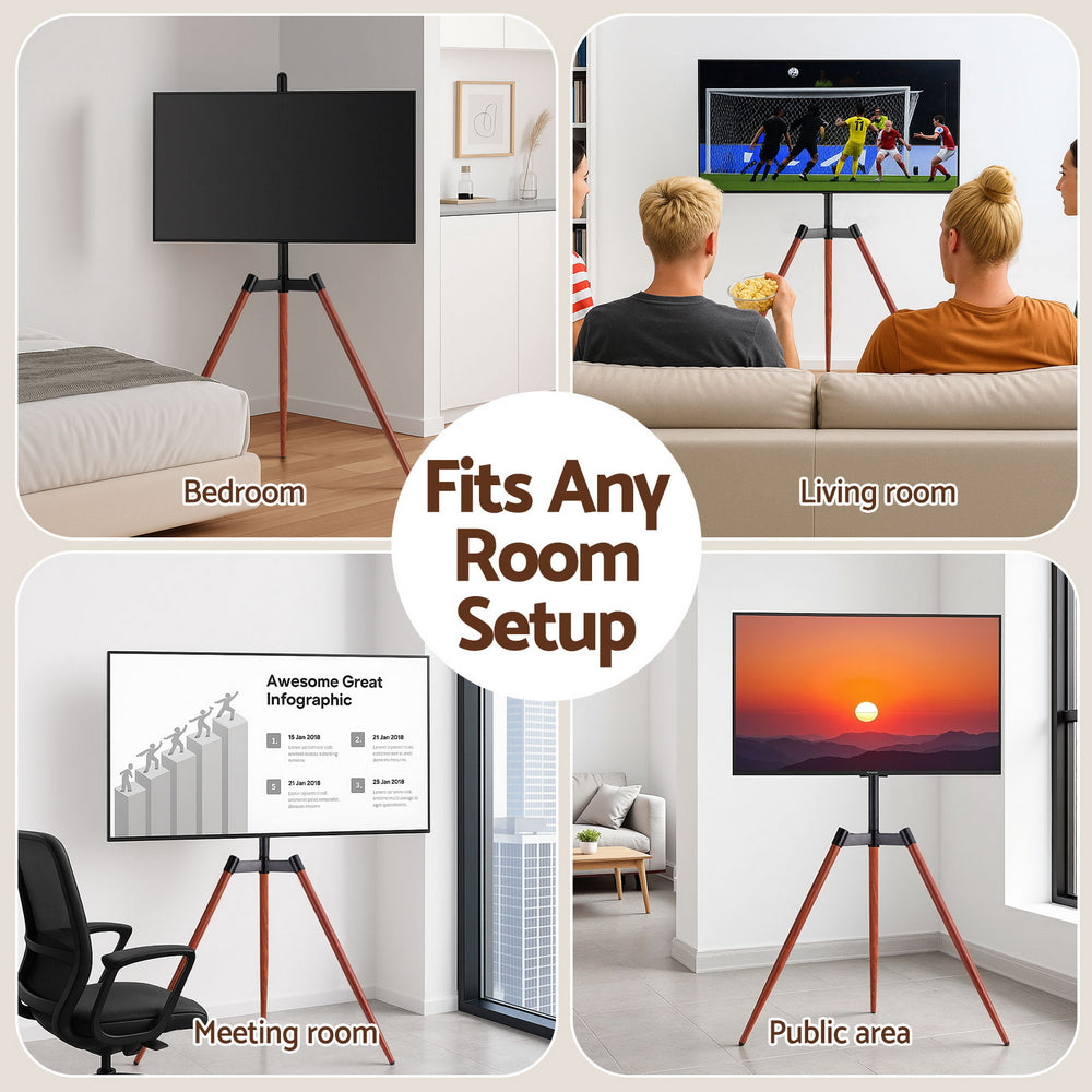Tripod TV Stand for 32-65" TVs, Height Adjustable