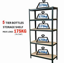 Garage Racking 5 Tier Shelving Unit Boltless Heavy Duty Metal Shelf Shed Storage