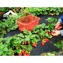 ✅Instahut 1.83m Weed Mat Control Weedmat Pins Pegs Gardening Plant 30m