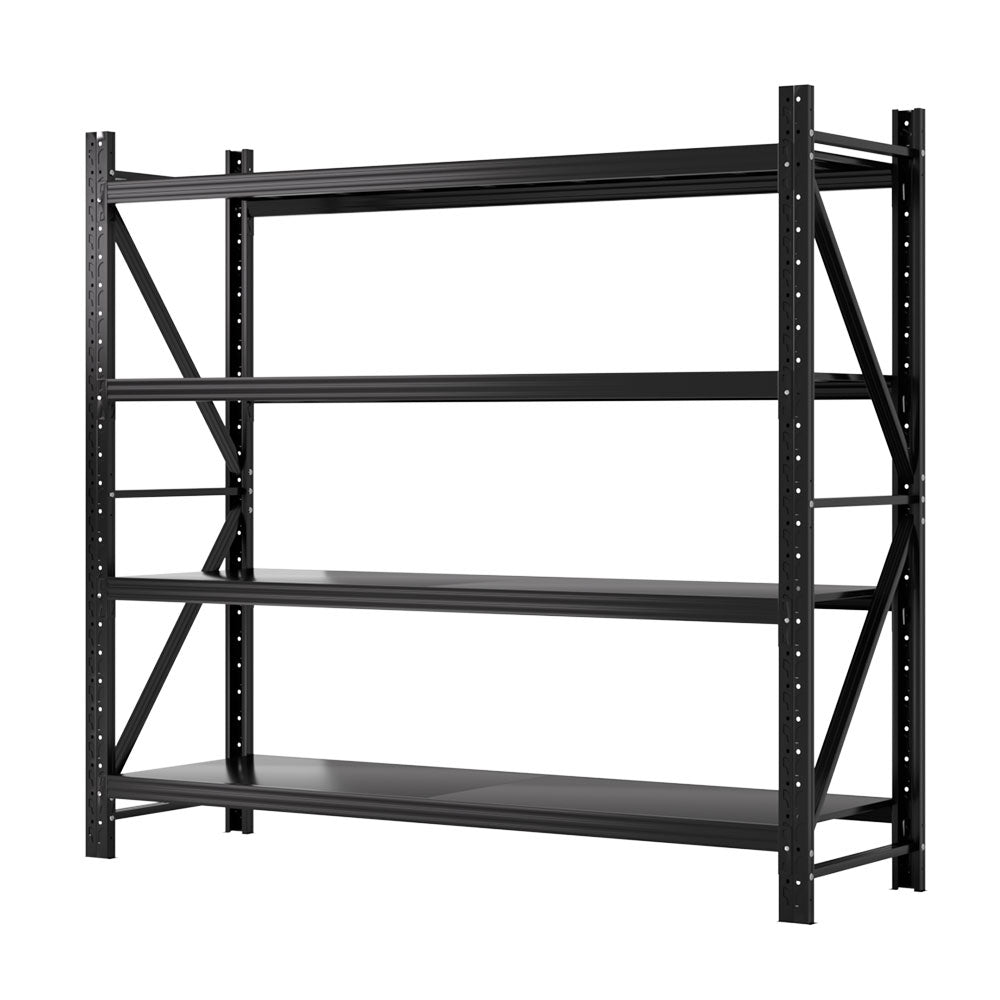 2m x 1.8m Warehouse Shelving Garage Rack (Black)