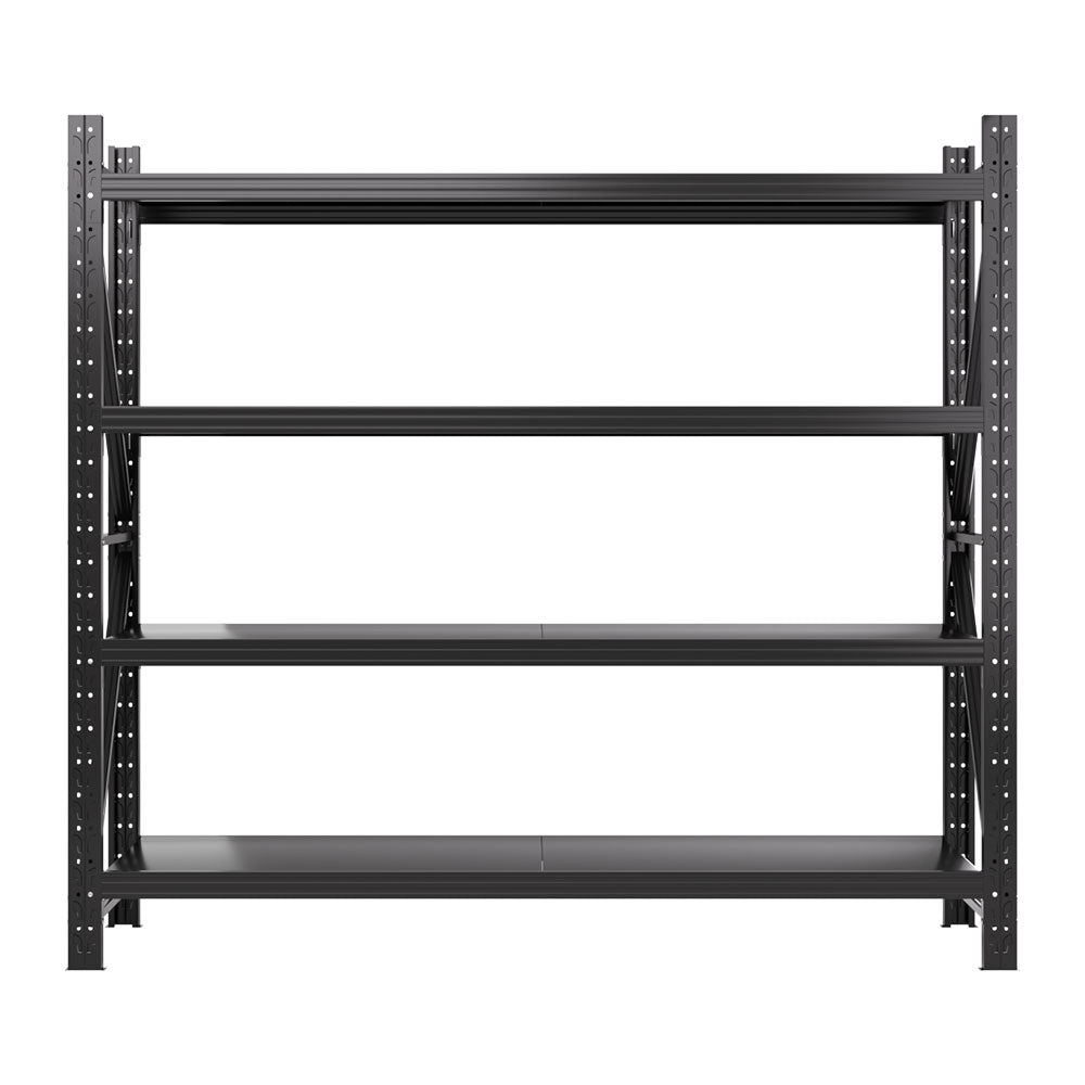 2m x 1.8m Warehouse Shelving Garage Rack (Black)