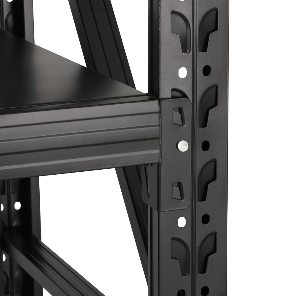 2m x 1.8m Warehouse Shelving Garage Rack (Black)