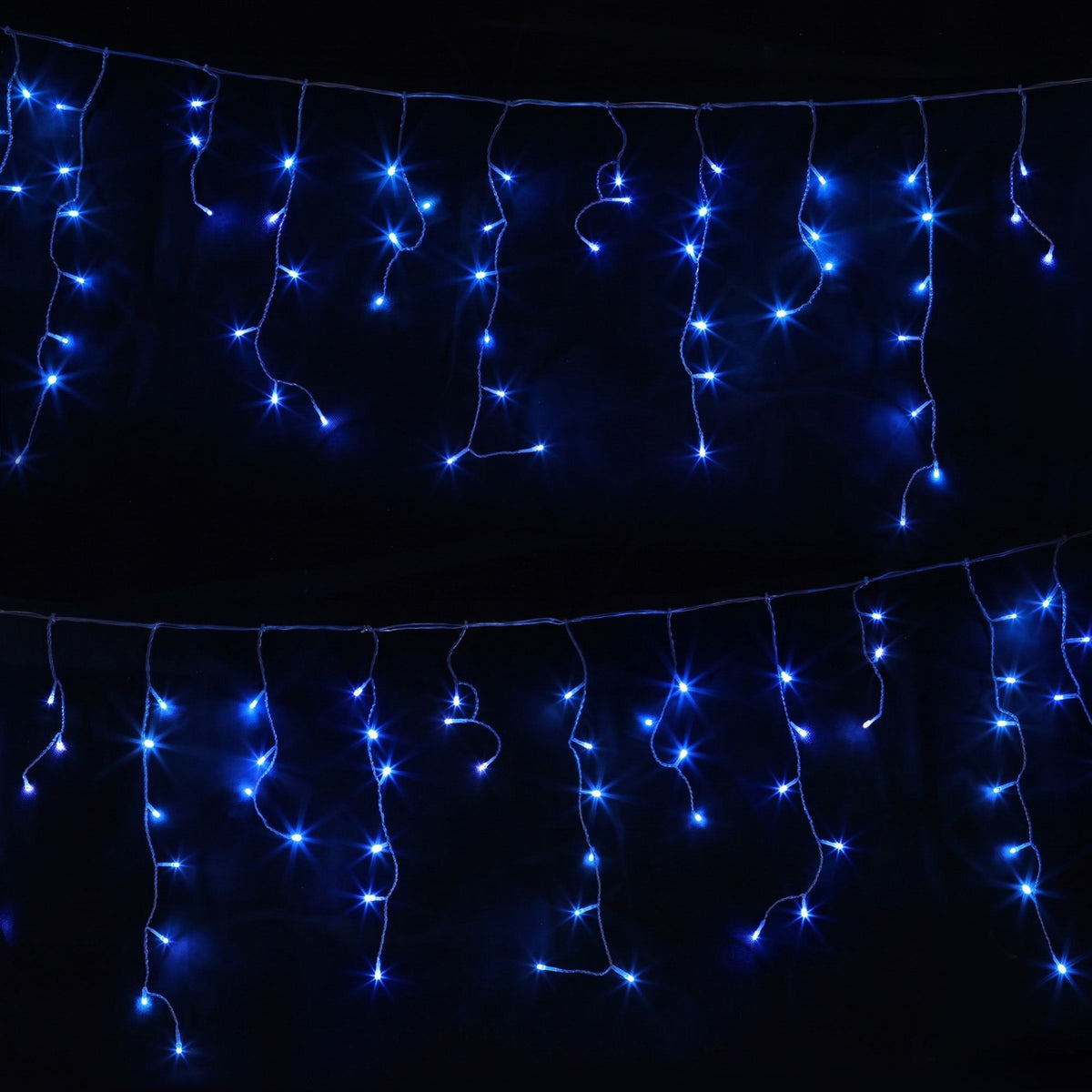 32m Solar Icicle Christmas Lights, 960 LED (Blue)
