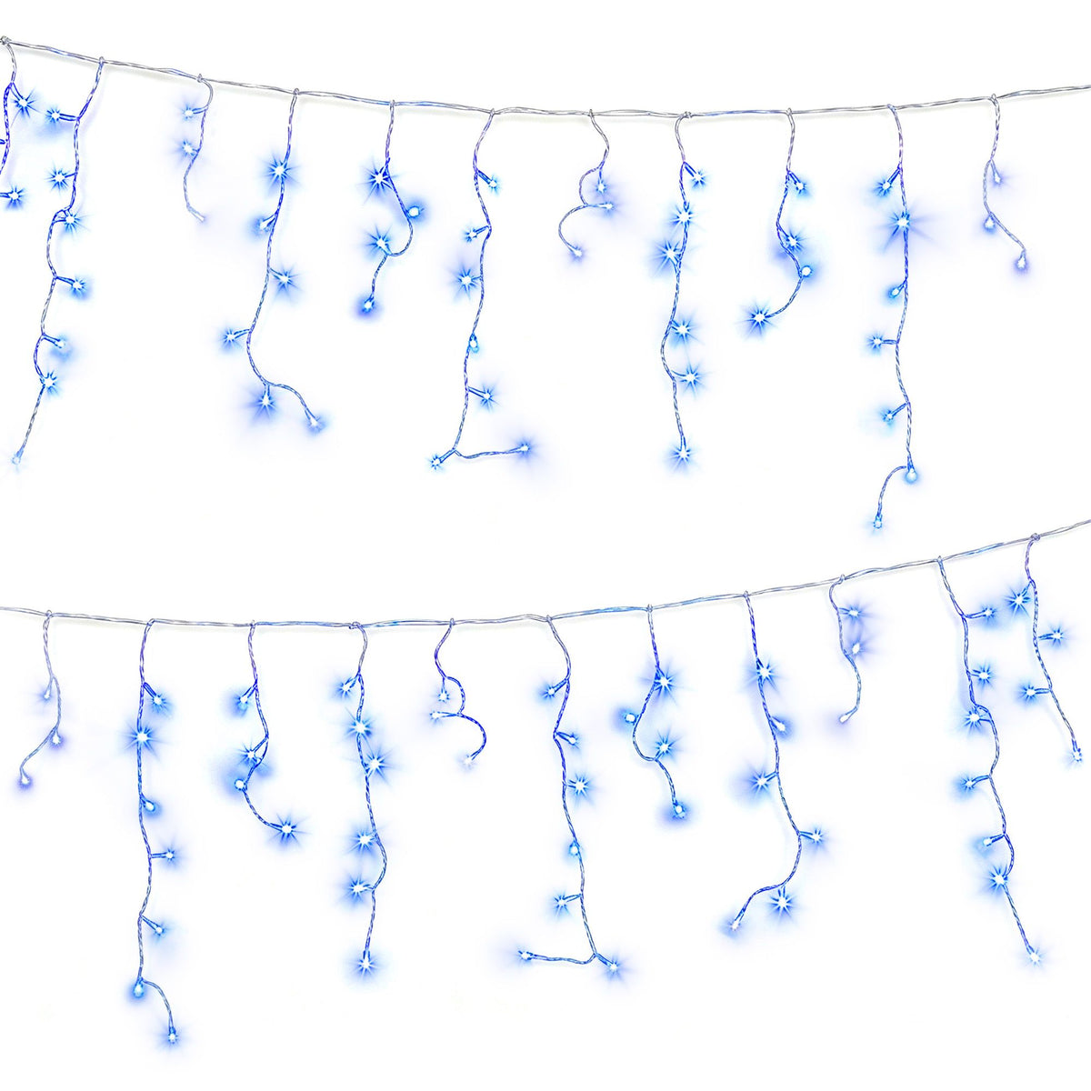 32m Solar Icicle Christmas Lights, 960 LED (Blue)