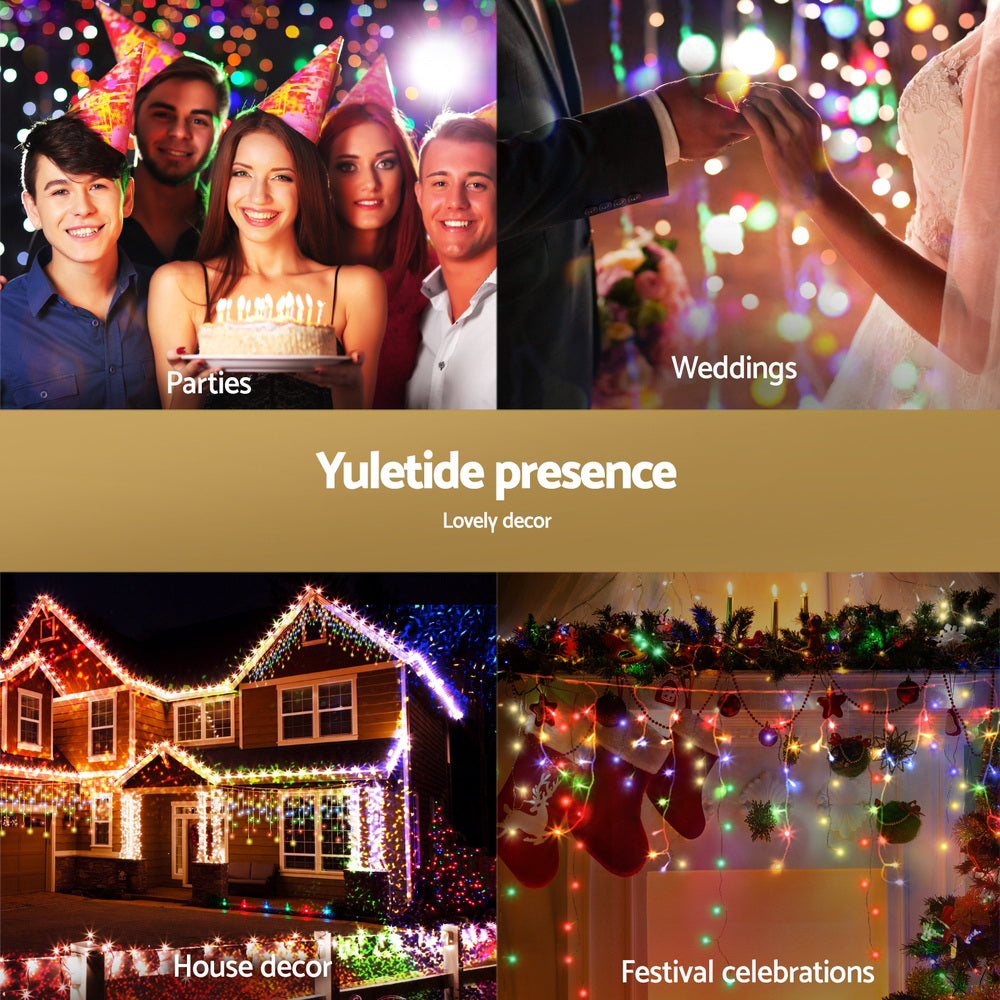 32m Icicle Christmas Lights, 960 LED (Multi-Colour)