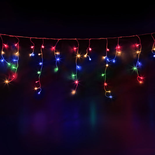 20m Icicle Christmas Lights, 800 LED (Multi-Colour)